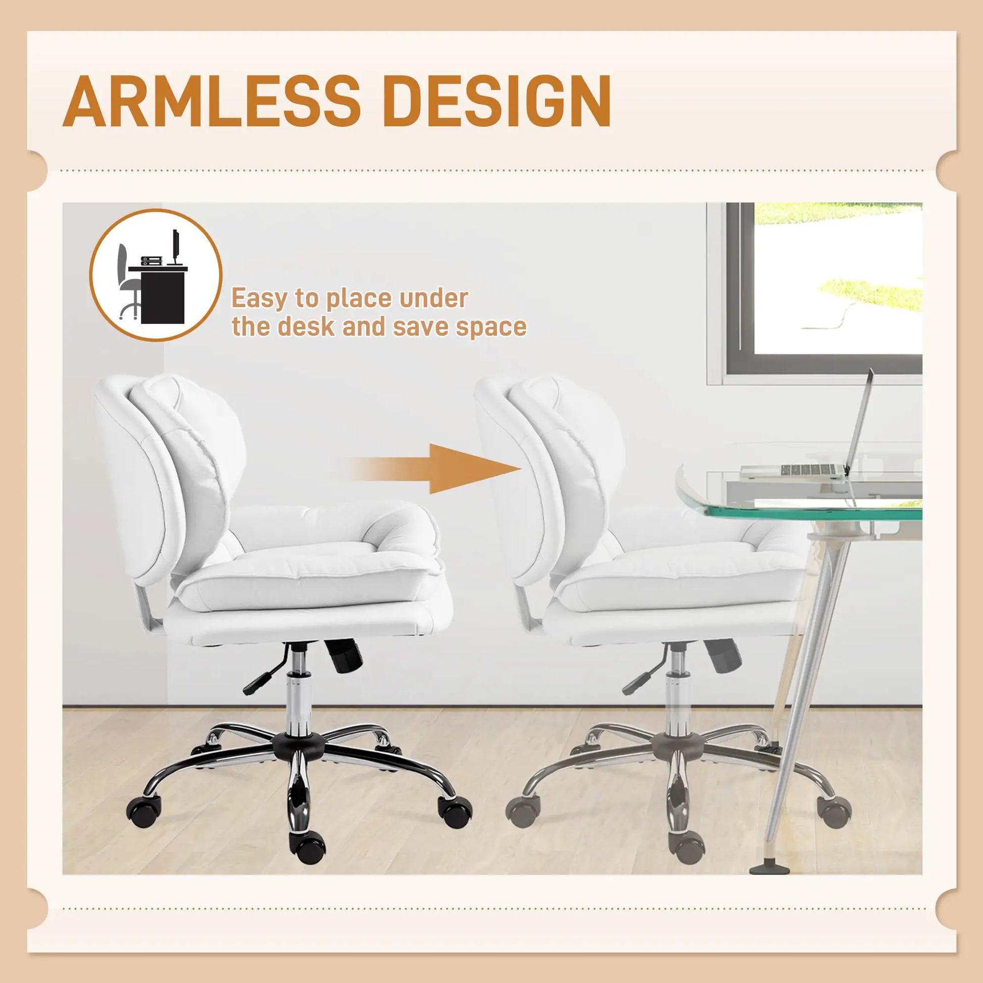 Criss Cross Chair, Swivel Office Chair, Tilting, No Arm, White Task Chairs at Gallery Canada