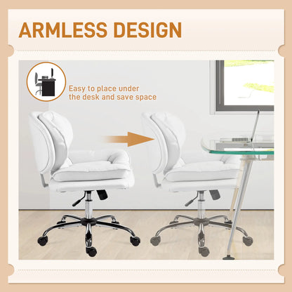Criss Cross Chair, Swivel Office Chair, Tilting, No Arm, White Task Chairs at Gallery Canada