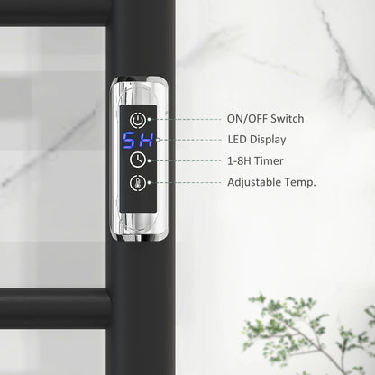 Wall Mounted Heated Towel Rack, 10-Bar Electric Warmer, Adjustable Temperature Bath Accessories at Gallery Canada