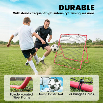 5 Angles Adjustable Soccer Rebounder Net, Multi-Sport Training, Red Soccer at Gallery Canada