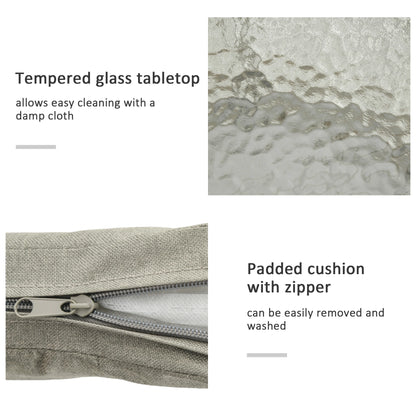 3 Piece Outdoor Patio Bistro Set, Wicker Rattan Furniture with Metal Legs for Garden, Backyard, Coffee and Light Grey Bistro Sets at Gallery Canada