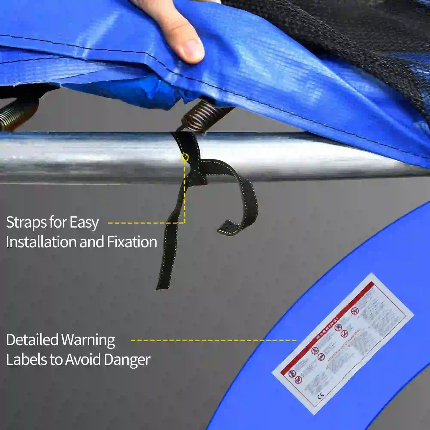 10ft Trampoline Replacement Safety Pad, Waterproof Spring Cover, Blue Trampolines at Gallery Canada