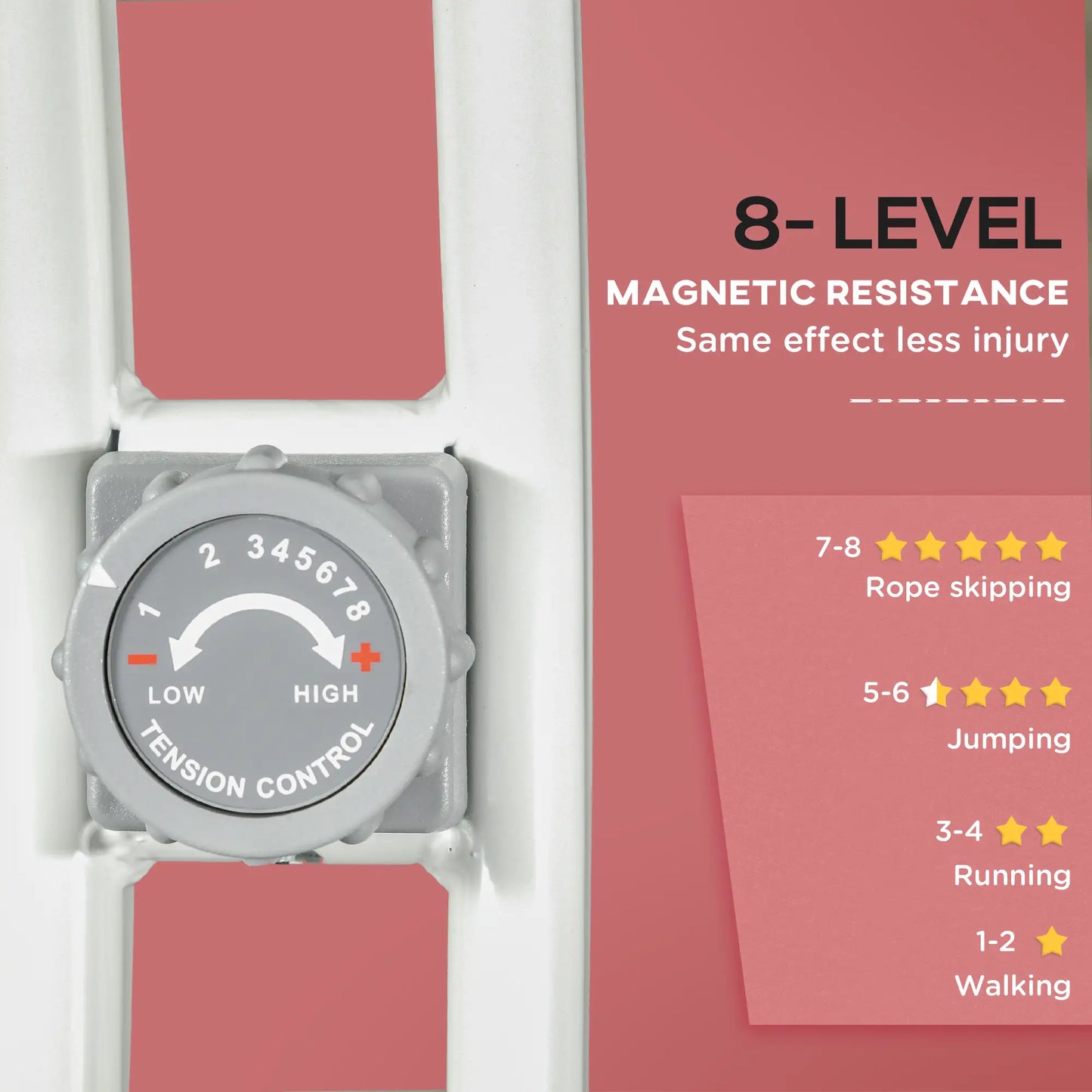 Foldable Magnetic Exercise Bike, 8 Level Resistance, Pink Exercise & Stationary Bikes at Gallery Canada