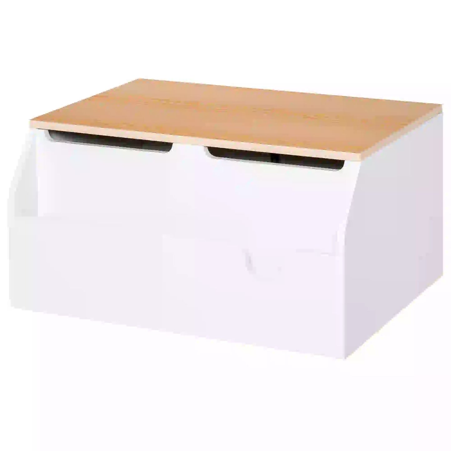 Wooden Kids Toy Box with Lid, Storage Organizer, Safety Hinge, White Baby & Kids Storage White at Gallery Canada