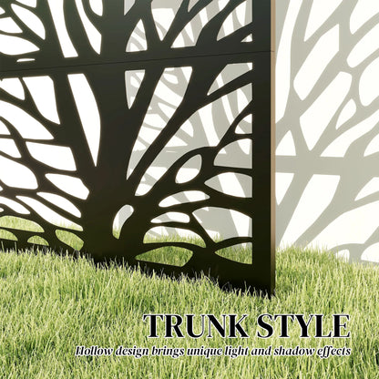 Metal Outdoor Privacy Screen, 72"x38", Black Side Awnings at Gallery Canada