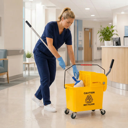 Compact Mop Bucket with Wringer, 5 Gallon, Yellow Household Supplies at Gallery Canada