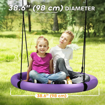 100cm Diameter Nest Seat, Height Adjustable, Kids Outdoor Playground, Purple Gym Sets & Swings at Gallery Canada