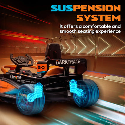 12V Electric Car For Kids, Suspension, Music, MP3, Remote Control, Orange Electric Toy Cars at Gallery Canada