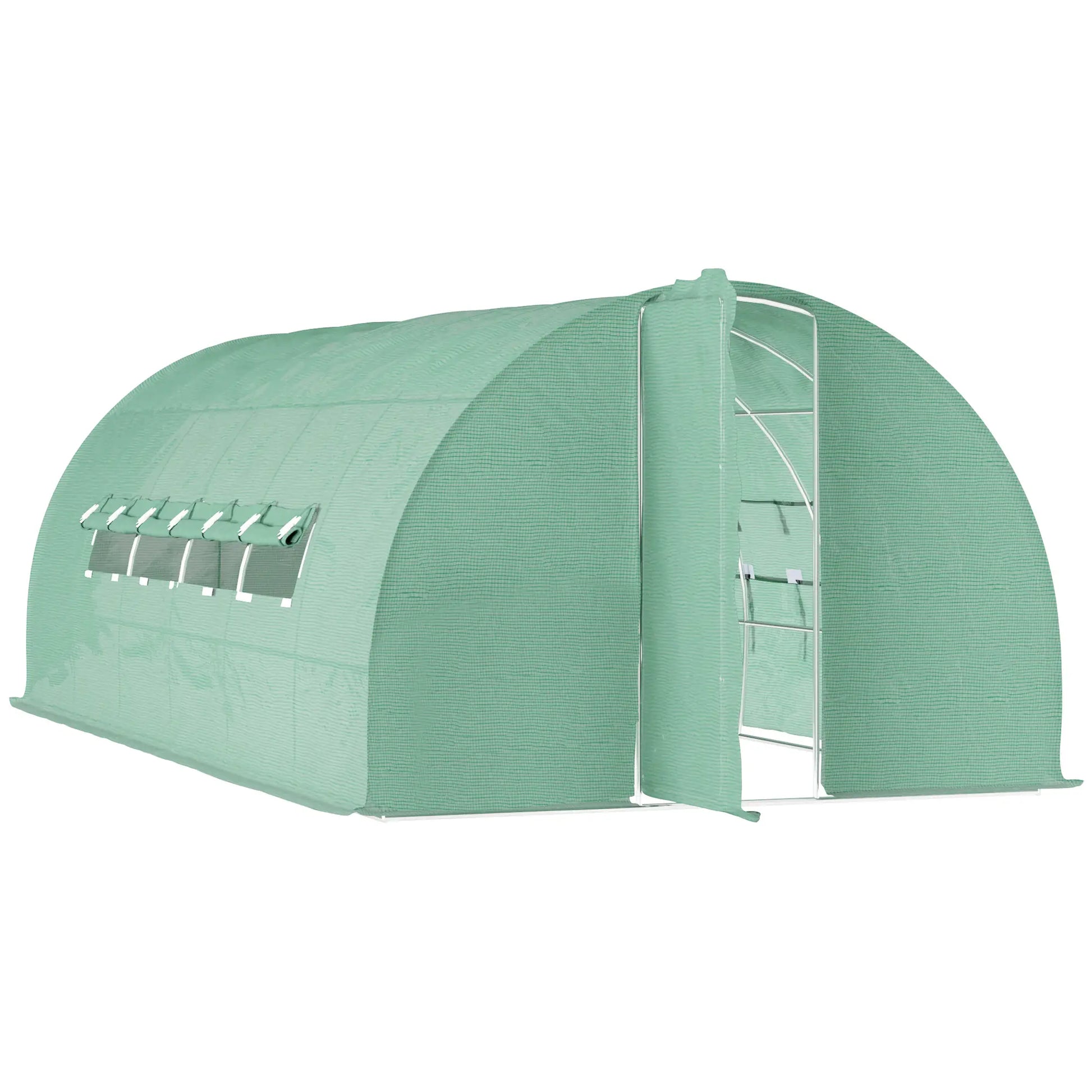 20x10x6.6ft Heavy Duty Walk-in Greenhouse, PE Cover, Green Portable Greenhouses Green at Gallery Canada