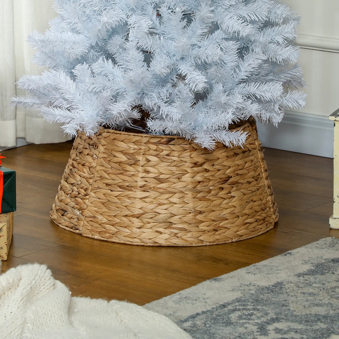 24" Hyacinth Christmas Tree Cover, Hand Woven, Natural Christmas Trees at Gallery Canada