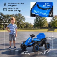 Voiture électrique pour enfants 24V, Double Moteur, Télécommande, Bleu