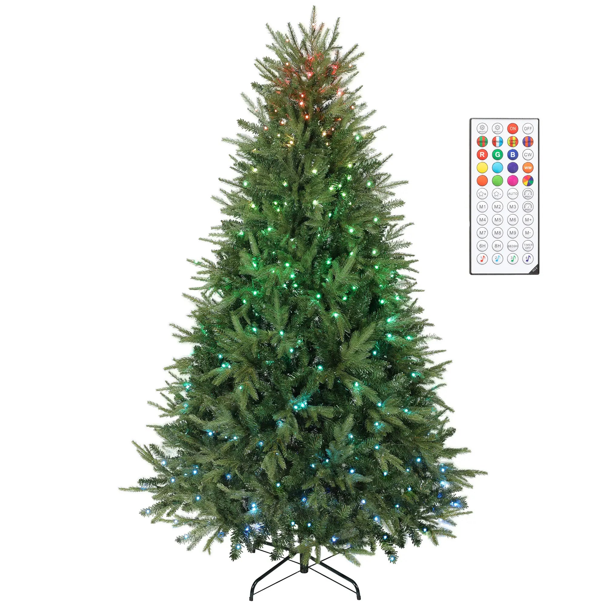 6.5ft Christmas Tree, Synchronized LEDs, DIY, Frasier Fir, Remote, Timer Artificial Christmas Trees at Gallery Canada