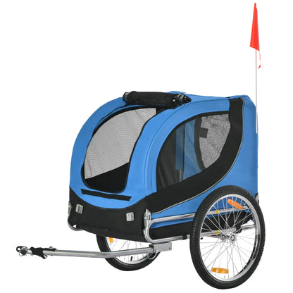 Foldable Dog Bike Trailer, Pet Cart, Bicycle Wagon, Blue Dog Bike Trailers & Strollers at Gallery Canada
