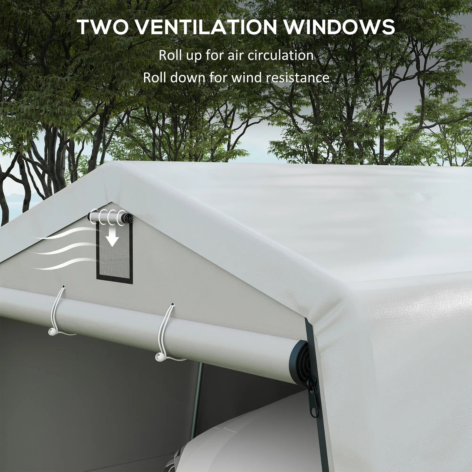 11' x 20' Portable Garage, Heavy Duty Carport, Grey Car Shelters at Gallery Canada