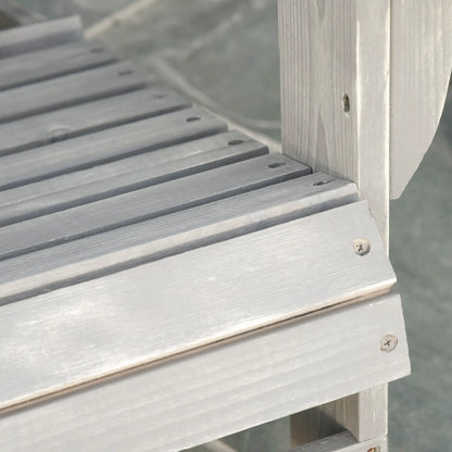 Wood Adirondack Chair Light Grey for Patio, Garden & Deck, Light Grey Patio Chairs at Gallery Canada