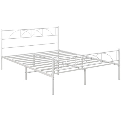 Metal Queen Platform Bed Frame with Headboard, Steel Slat Support, Underbed Storage, No Box Spring Needed, Easy Assembly Bed Frames at Gallery Canada