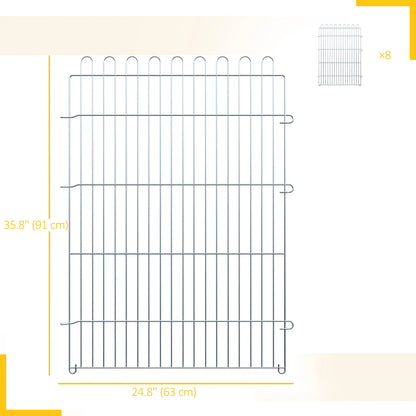 36 Inch 8-Panel Dog Playpen, Foldable Pet Exercise Crate, Black Dog Cages & Crates at Gallery Canada