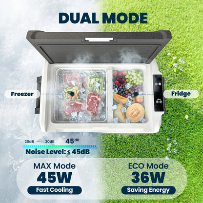 12V Car Refrigerator, 42QT, App Control, DC/AC Power, Black Car Coolers at Gallery Canada