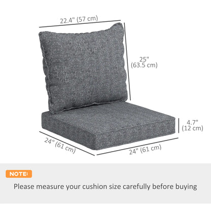 4-Piece Seat Cushion Pillows, Patio Chair Cushions with Back, Grey Patio Chair Cushions at Gallery Canada
