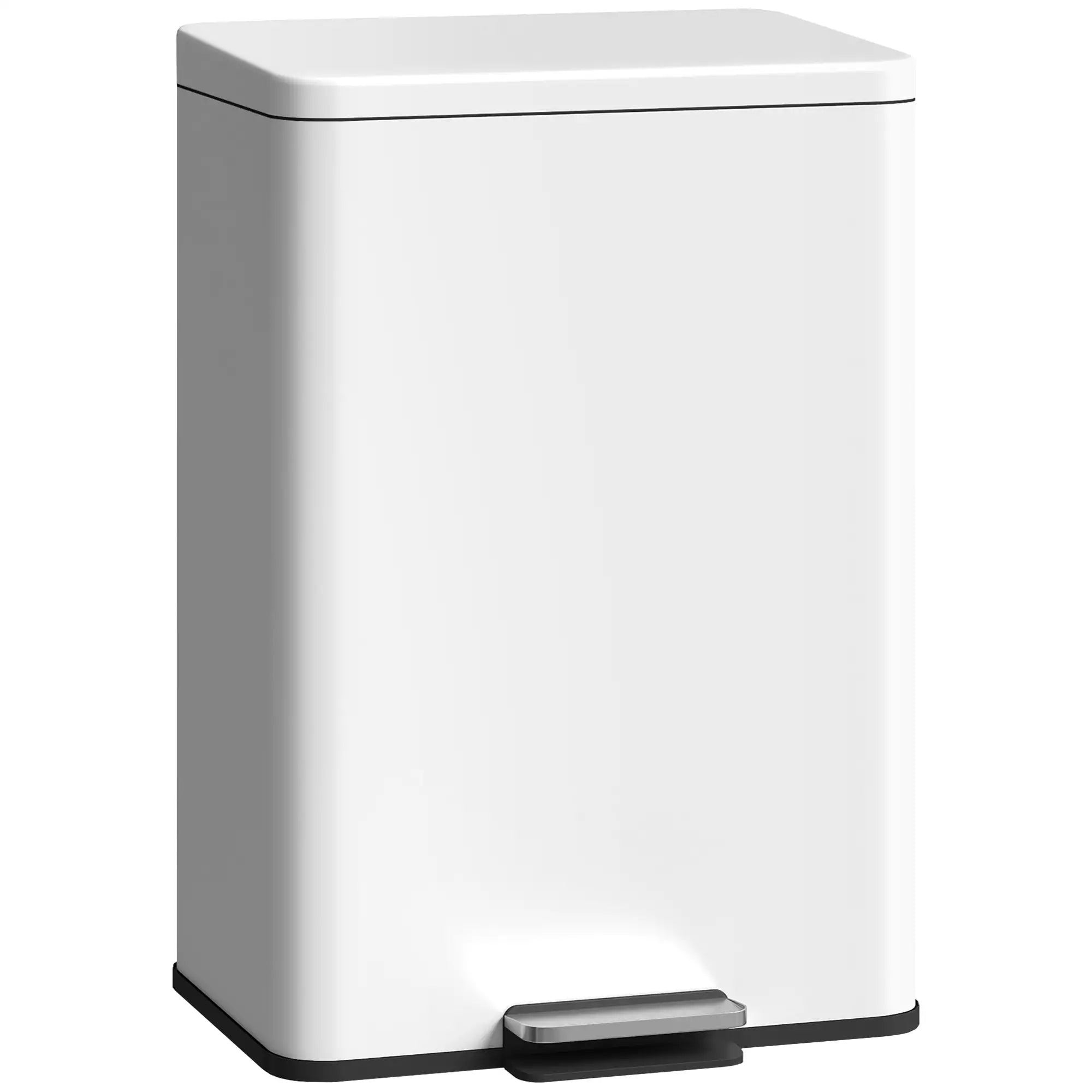 5.3 Gallon Garbage Bin with Soft Close Lid, Removable Inner Bucket, Cream White Small Kitchen Appliances at Gallery Canada