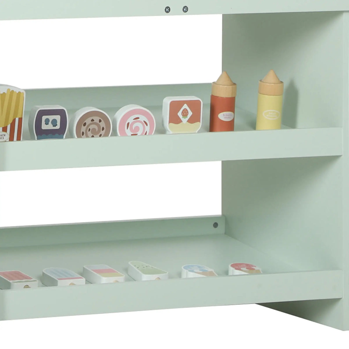Ensemble de jeu d'épicerie en bois pour enfants, nourriture jouet, caisse enregistreuse, 44 accessoires