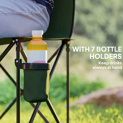 6 Seat Folding Camping Chair, Cup Holder, Carrying Case, Dark Green Picnic Tables & Camping Chairs at Gallery Canada