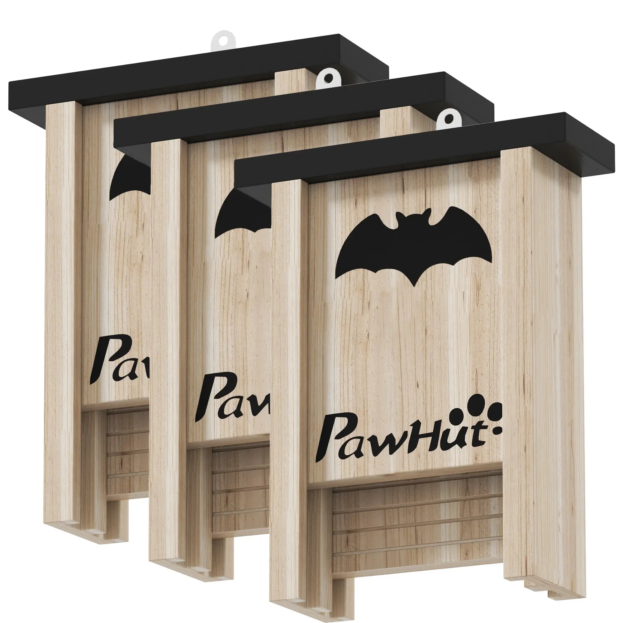Wooden Bat Boxes, 18 x 6 x 22.5 cm, Attract Bats, Easy Hang Houses & Habitats Natural at Gallery Canada