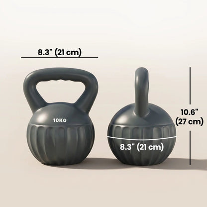 22 lbs Kettlebell, Non-Slip Handle For Home Gym, Grey Strength Training Equipment at Gallery Canada