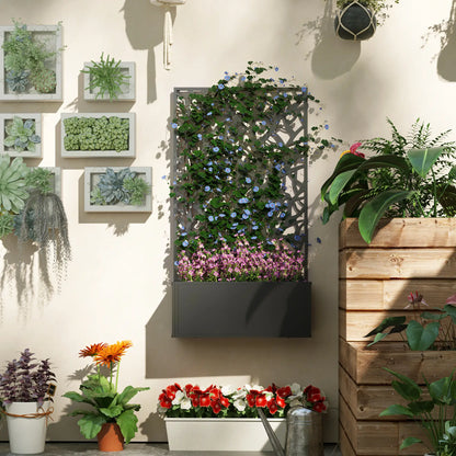 Metal Raised Garden Bed With Privacy Panel, Outdoor Planter Box, Patio Raised Garden Beds at Gallery Canada