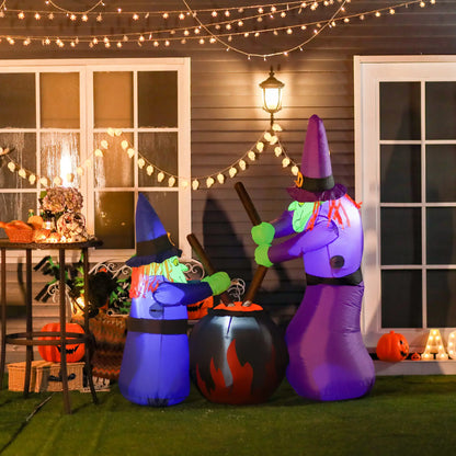 5.5ft Inflatable Halloween Witch, Potions Decoration, LED, Indoor Outdoor Halloween Decorations at Gallery Canada