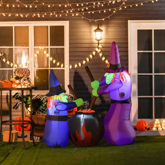 5.5ft Inflatable Halloween Witch, Potions Decoration, LED, Indoor Outdoor Halloween Decorations Multi Colour at Gallery Canada