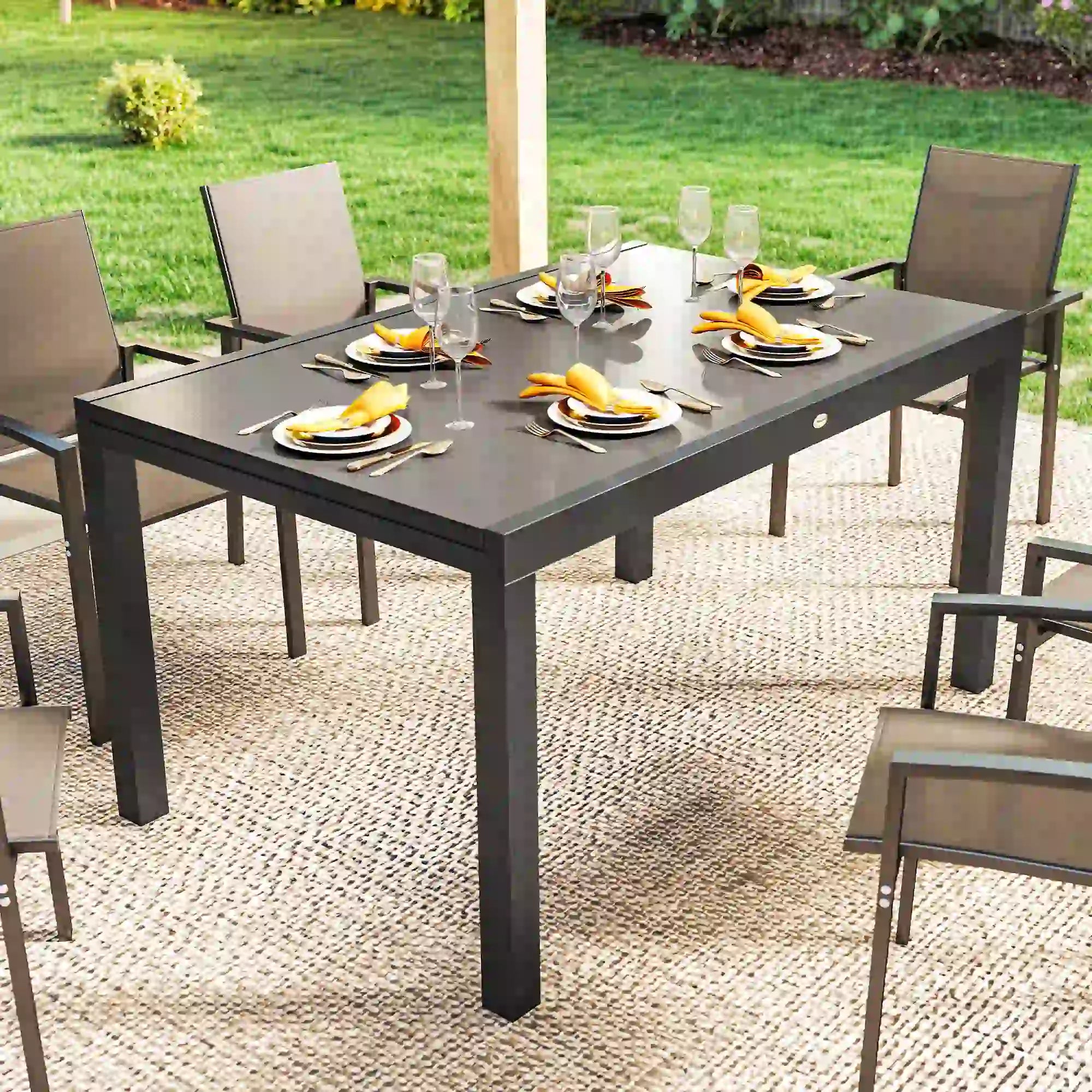 Expandable Outdoor Dining Table, 55