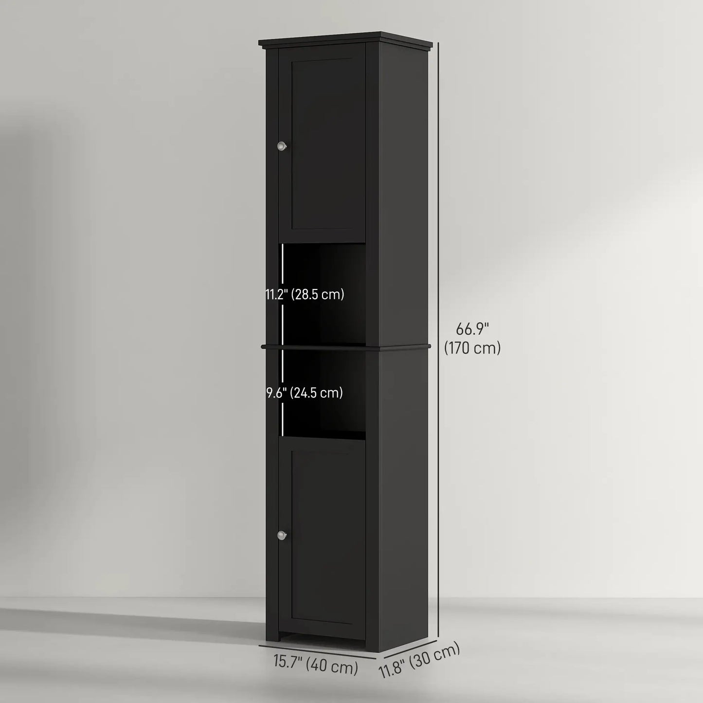 Tall Medicine Cabinet, Freestanding Bathroom Storage, Black Bathroom Cabinets at Gallery Canada