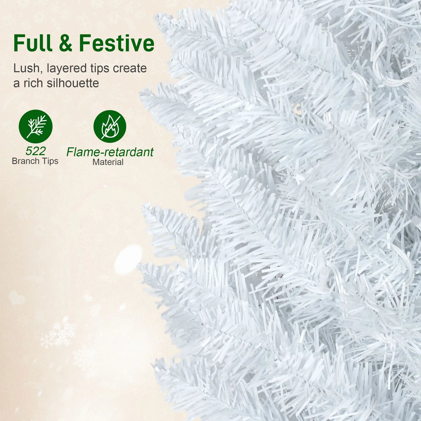 7.5ft Christmas Tree with Colorful DIY LEDs, Hinged Pencil, Remote, Timer, White, Colorful Pencil Christmas Trees at Gallery Canada