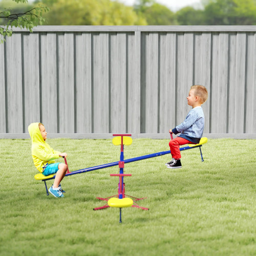 Kids Metal Seesaw, 4 Seats, Playground Equipment for Garden