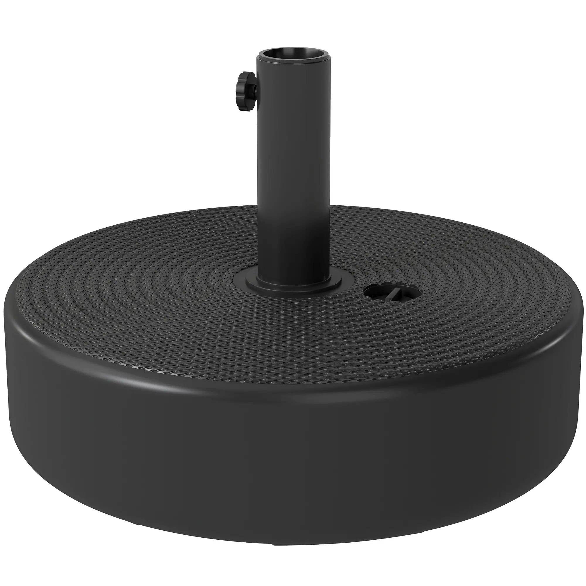 Patio Umbrella Base, 33 Lbs Water Or 42 Lbs Sand Filled, Black Umbrella Bases Black at Gallery Canada
