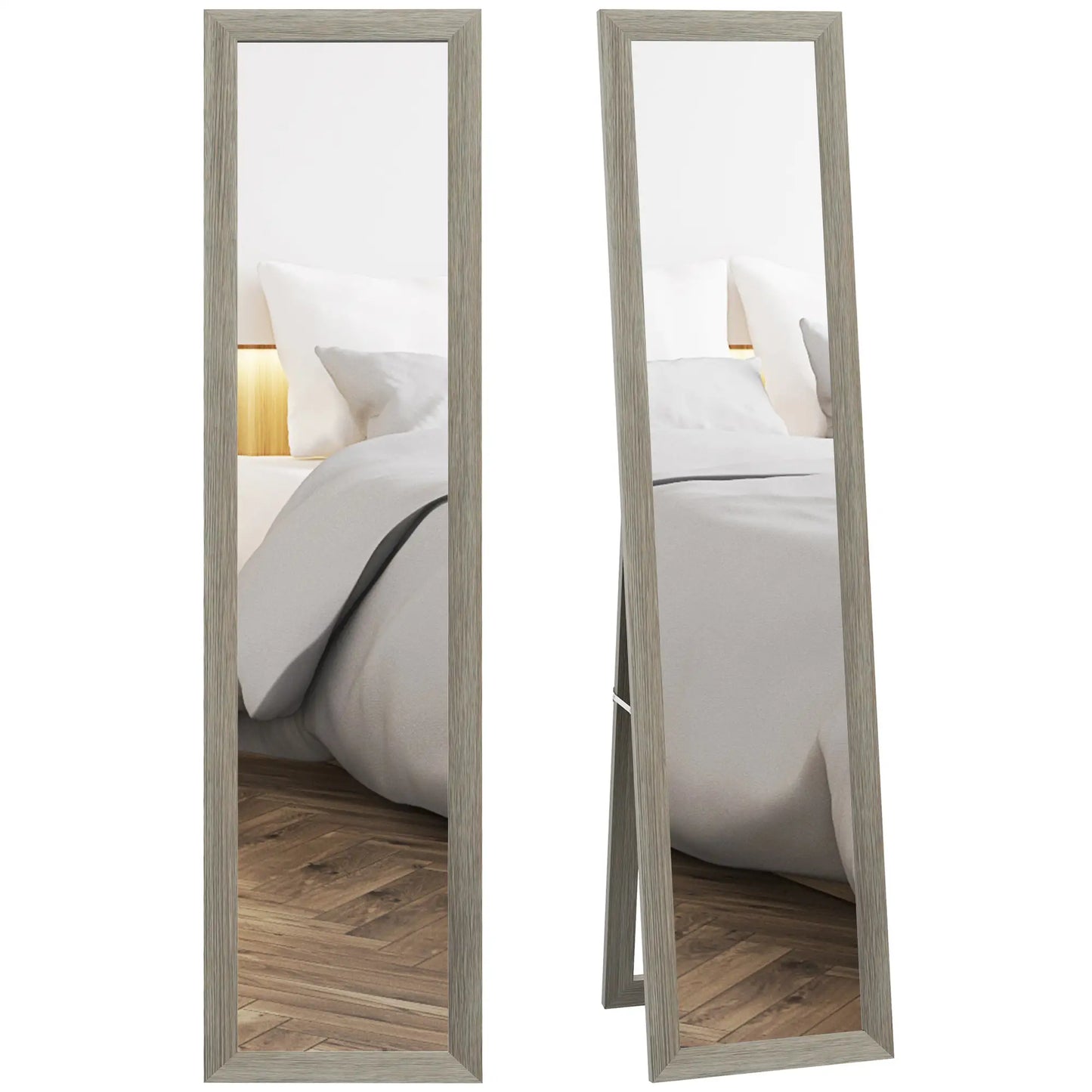 15" x 62" Full Length Mirror, Free Standing, Grey Full Length Mirrors at Gallery Canada