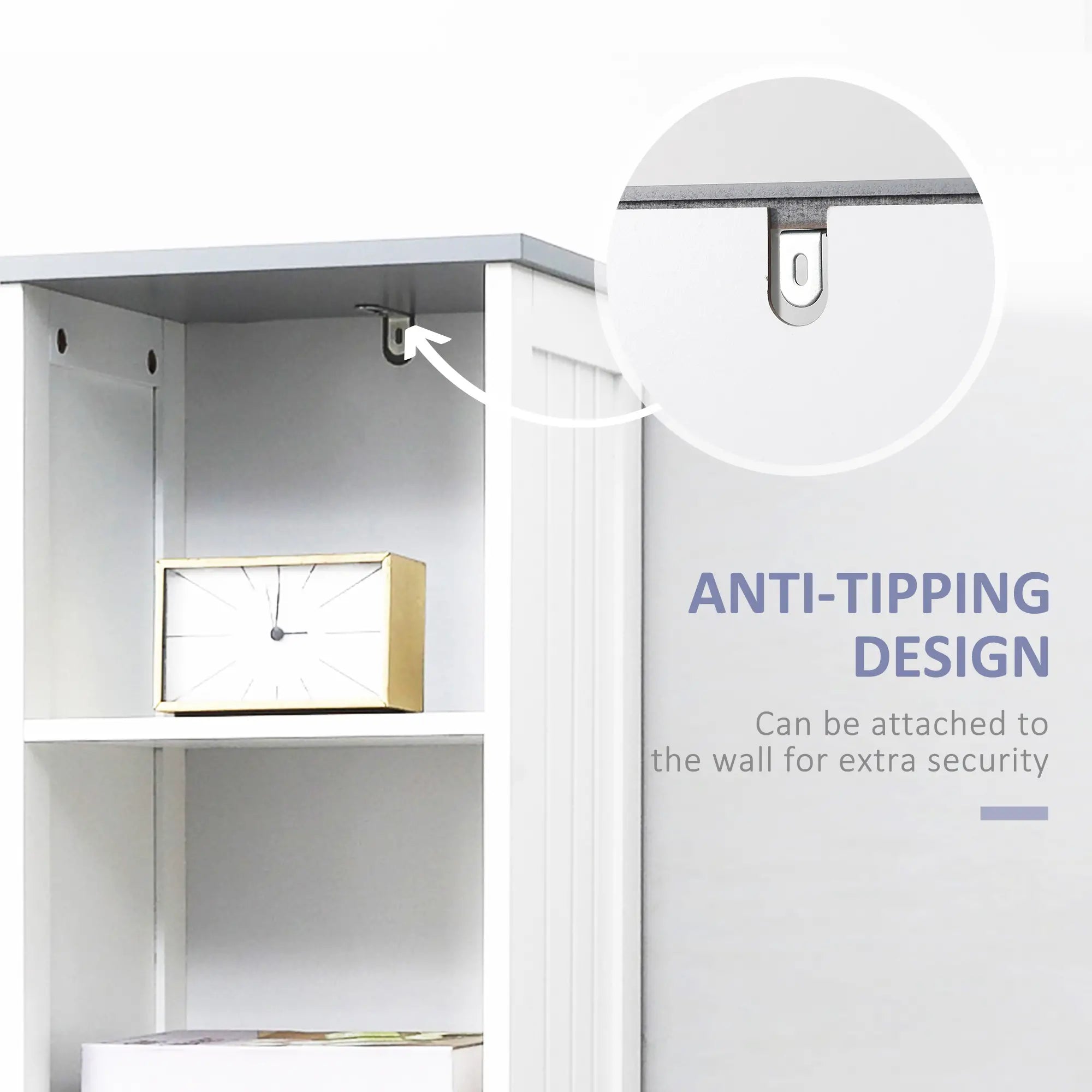 Tall Bathroom Storage Cabinet, 3 Tier Shelf with Drawer, White Bathroom Cabinets at Gallery Canada