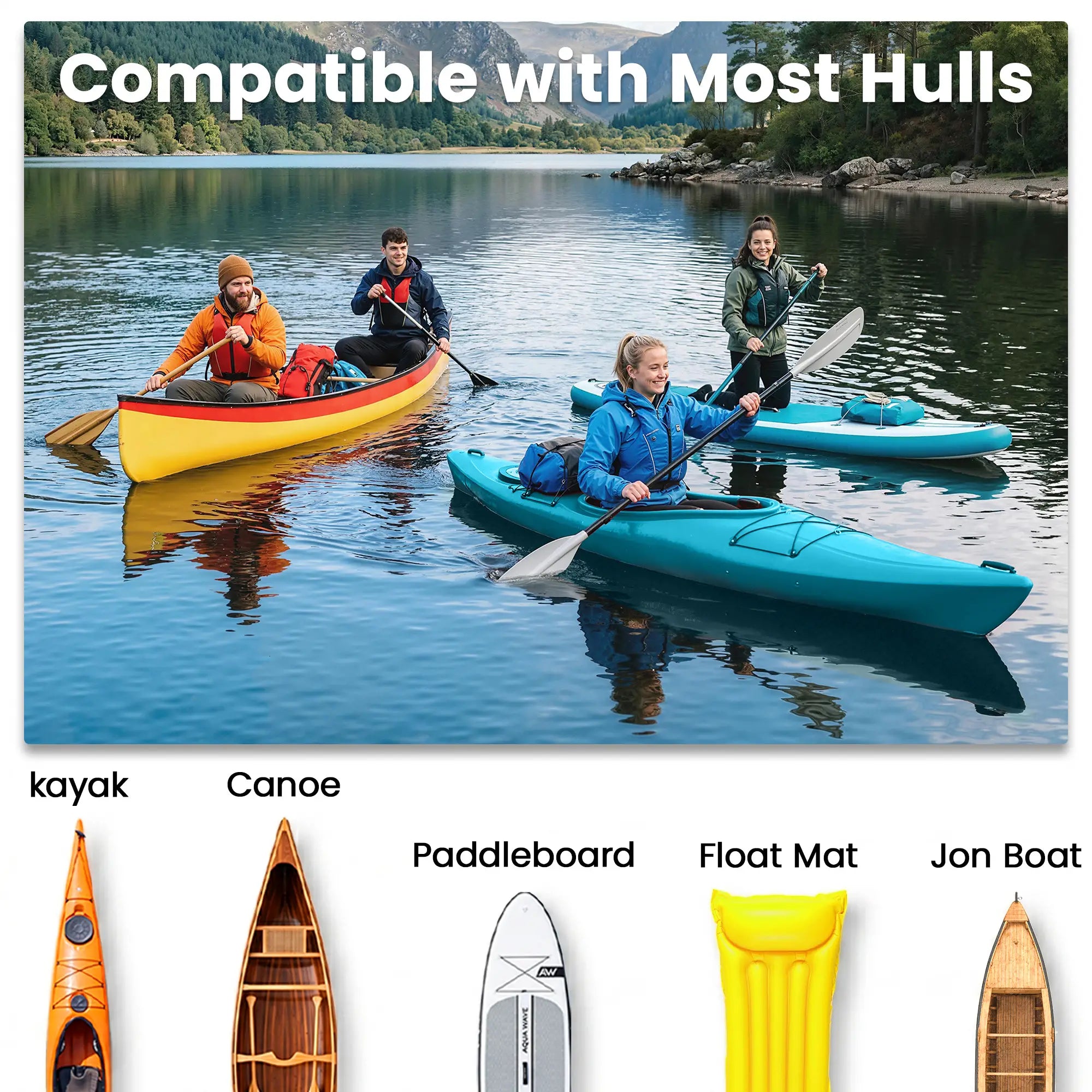 Kayak Cart Canoe Dolly, Aluminum Frame Folding Design, Paddleboard Trolley Kayak Carts at Gallery Canada