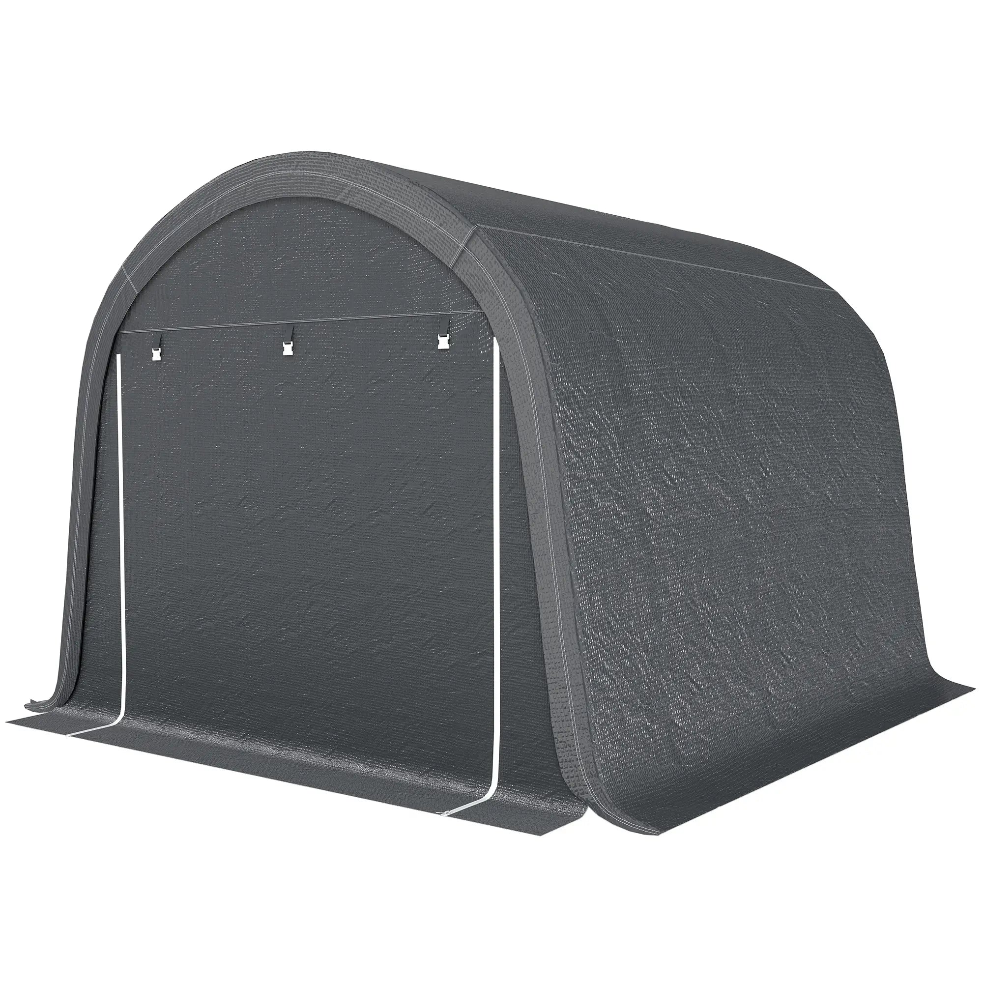 10' x 10' Outdoor Storage Tent, Heavy Duty Waterproof Shed for Bike, Motorcycle, Garden Tools Sheds Grey at Gallery Canada