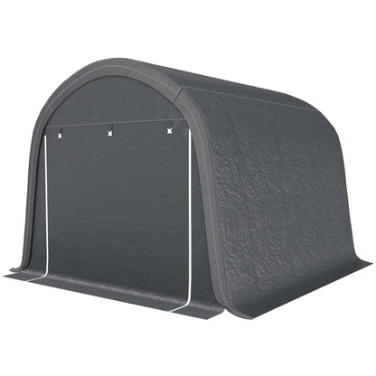 10' x 10' Outdoor Storage Tent, Heavy Duty Waterproof Shed for Bike, Motorcycle, Garden Tools Sheds Grey at Gallery Canada