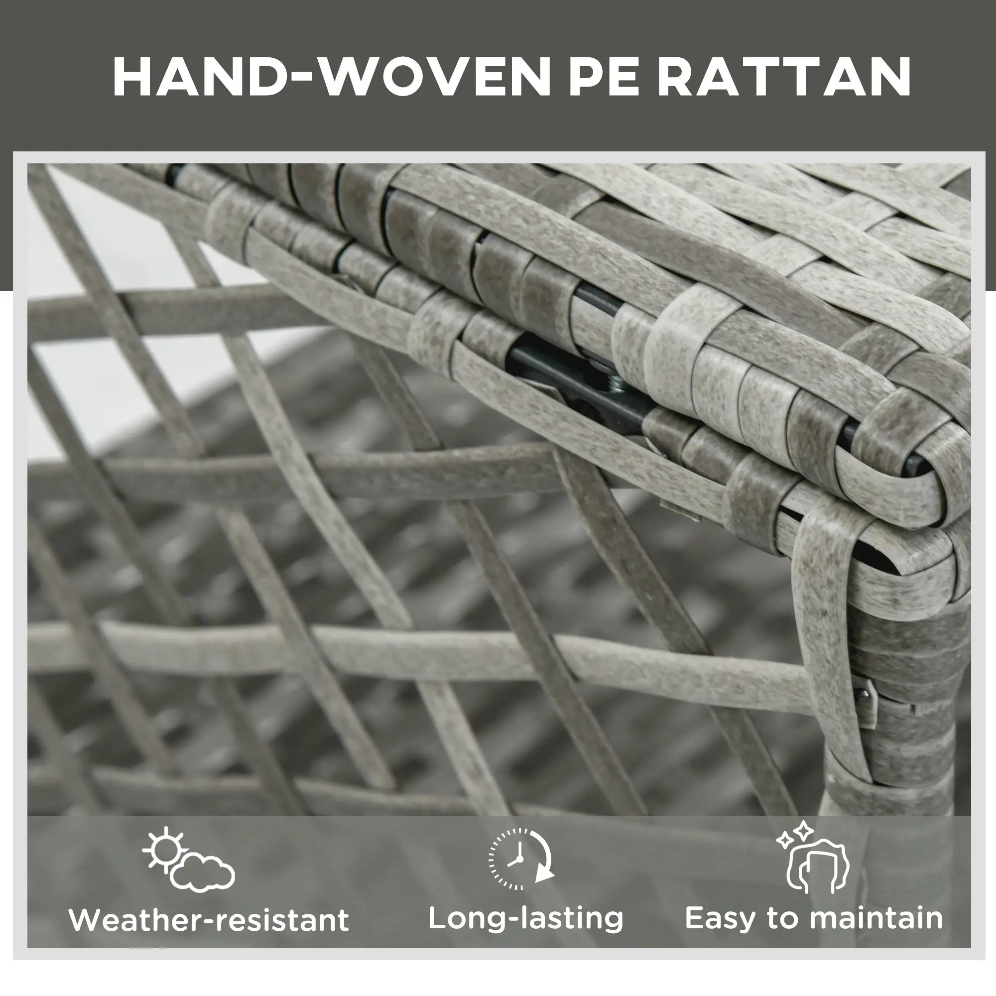 2-Piece Wicker Patio Lounge Set With Cushions, Outdoor PE Rattan Chaise Chair, Coffee Table, Cream White Chaise Loungers at Gallery Canada