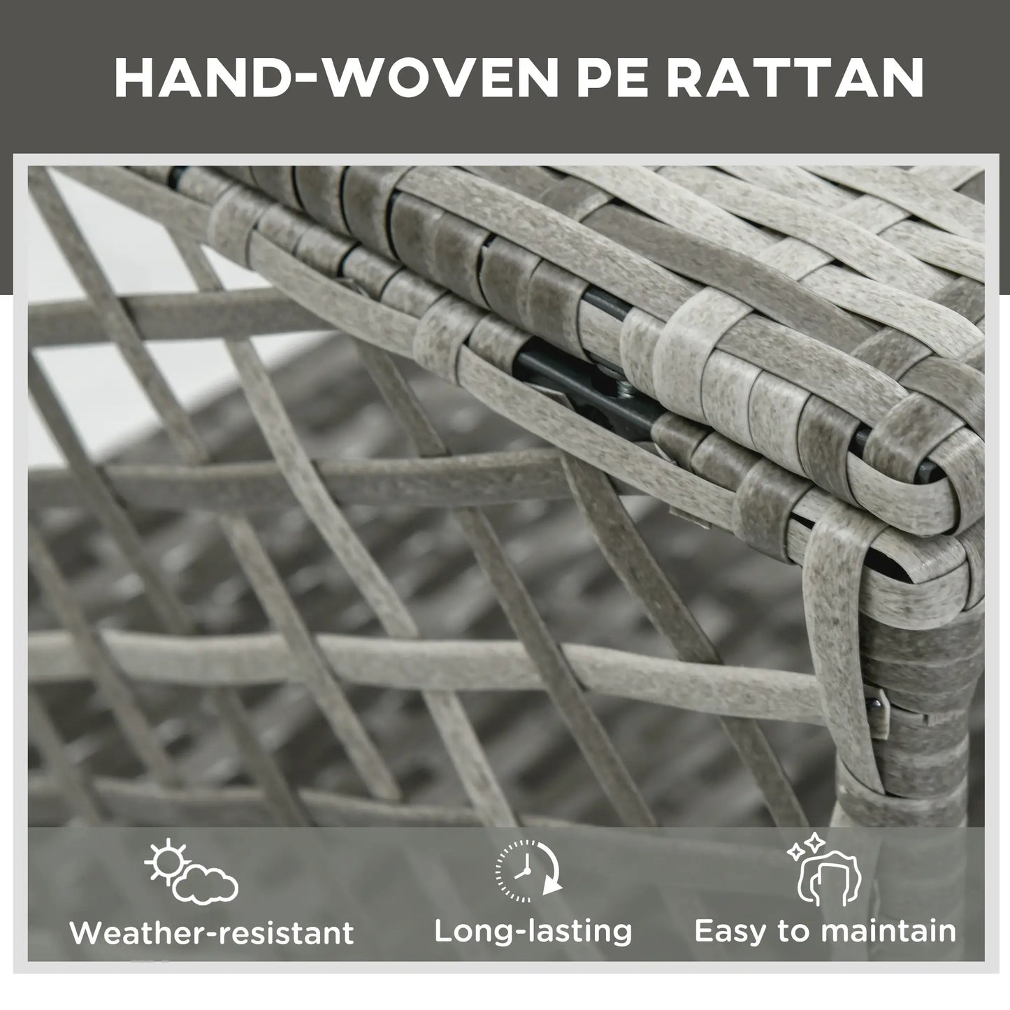 2-Piece Wicker Patio Lounge Set With Cushions, Outdoor PE Rattan Chaise Chair, Coffee Table, Cream White Chaise Loungers at Gallery Canada