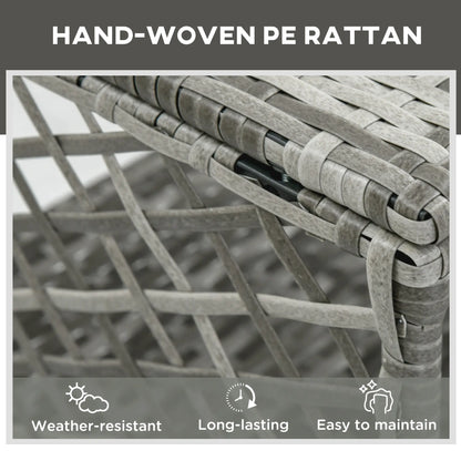 2-Piece Wicker Patio Lounge Set With Cushions, Outdoor PE Rattan Chaise Chair, Coffee Table, Cream White Chaise Loungers at Gallery Canada