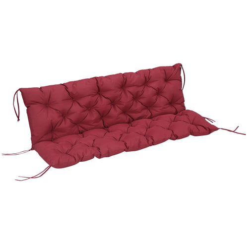 3 Seater Outdoor Swing Cushions, Backrest, Patio Furniture, Wine Red
