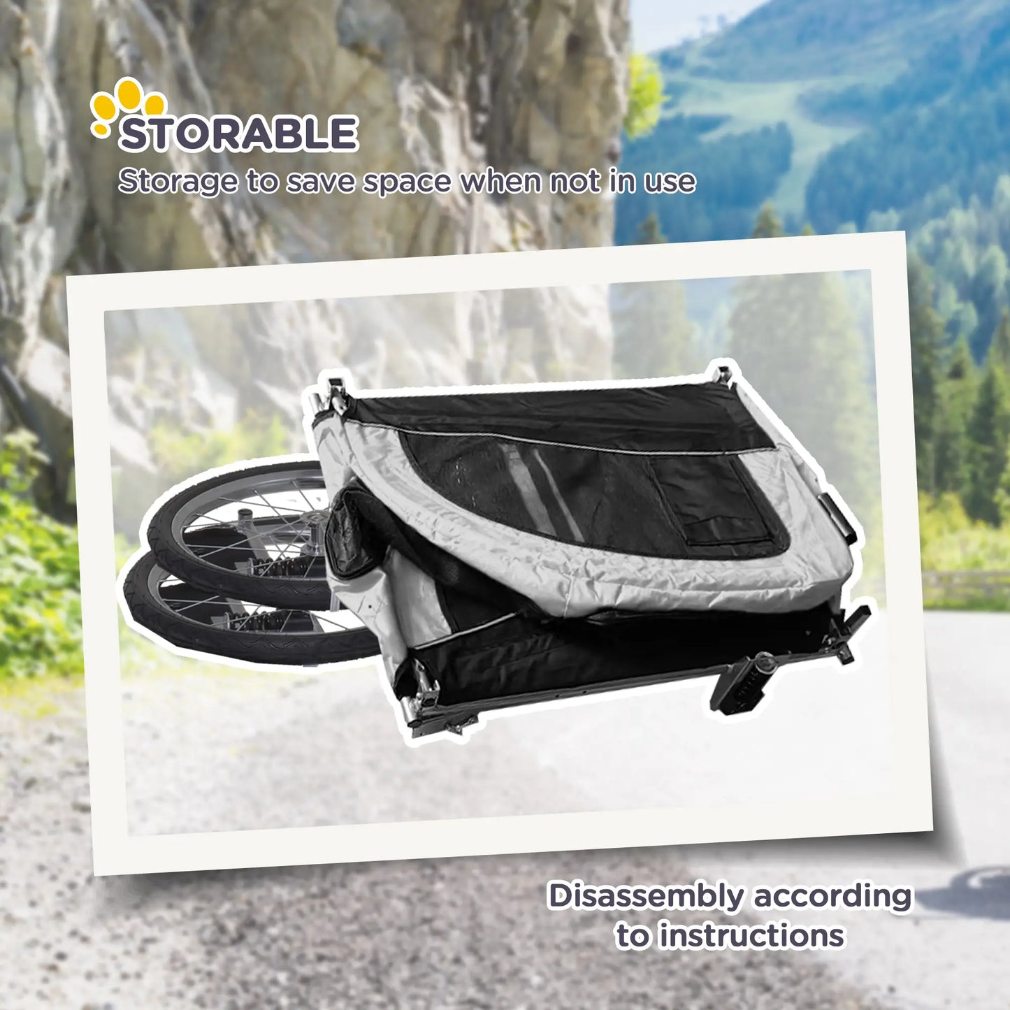 Elite II Dog Bike Trailer, 2-In-1 Pet Stroller, White Dog Bike Trailers & Strollers at Gallery Canada