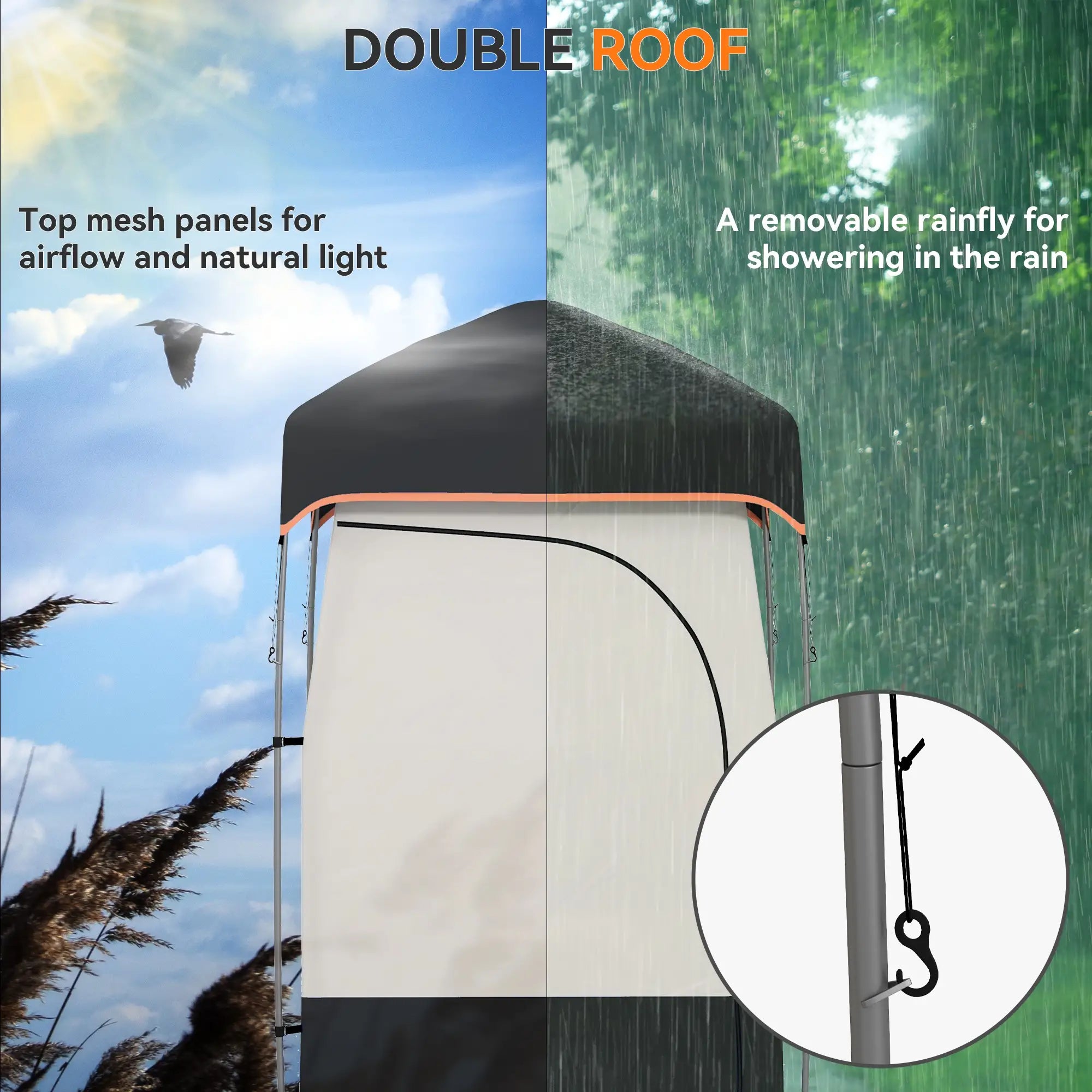 Camping Shower Tent, Portable Privacy Shelter, Black Camping Tents at Gallery Canada
