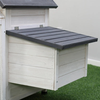 65" Wooden Chicken Coop, Rabbit Hutch with Nesting Box, Ramp Chicken Coops at Gallery Canada