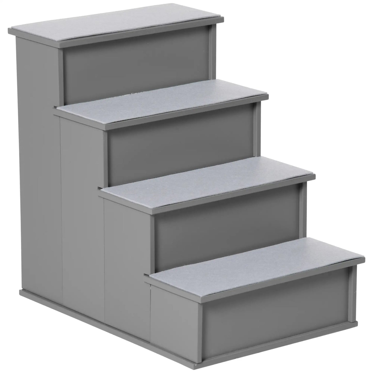 Dog Pet Stairs for Bed, Cat Ladder for Couch, Non-Slip Carpet, 15.7" x 23.2" x 21.3", Grey Dog Stairs at Gallery Canada