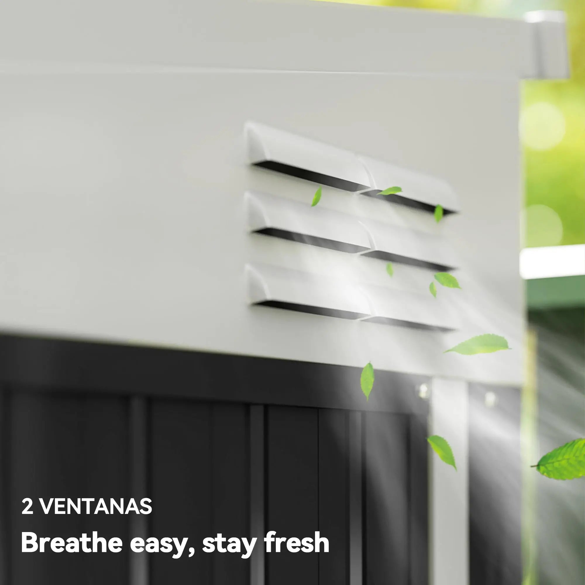 4' x 8' Outdoor Storage Shed, Metal Tool Shed, Lockable Door, Air Vents, Dark Grey Sheds at Gallery Canada